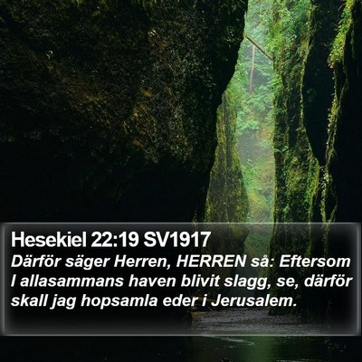 Hesekiel 22:19 SV1917 Bible Verse Image