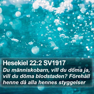 Hesekiel 22:2 SV1917 Bible Verse Image