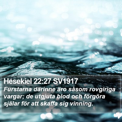 Hesekiel 22:27 SV1917 Bible Verse Image