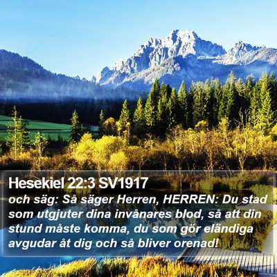Hesekiel 22:3 SV1917 Bible Verse Image