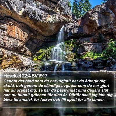 Hesekiel 22:4 SV1917 Bible Verse Image