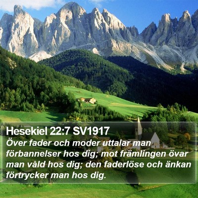 Hesekiel 22:7 SV1917 Bible Verse Image