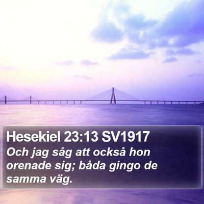 Hesekiel 23:13 SV1917 Bible Verse Image