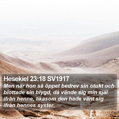 Hesekiel 23:18 SV1917 Bible Verse Image