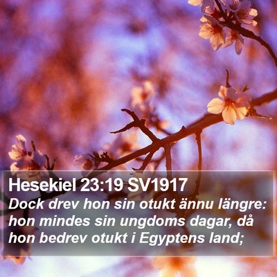 Hesekiel 23:19 SV1917 Bible Verse Image