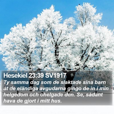 Hesekiel 23:39 SV1917 Bible Verse Image