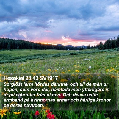 Hesekiel 23:42 SV1917 Bible Verse Image