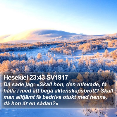 Hesekiel 23:43 SV1917 Bible Verse Image