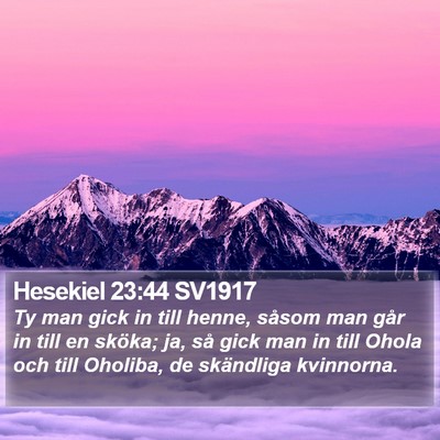 Hesekiel 23:44 SV1917 Bible Verse Image
