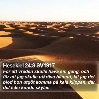 Hesekiel 24:8 SV1917 Bible Verse Image
