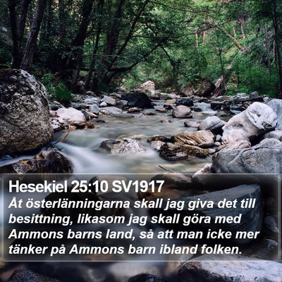 Hesekiel 25:10 SV1917 Bible Verse Image