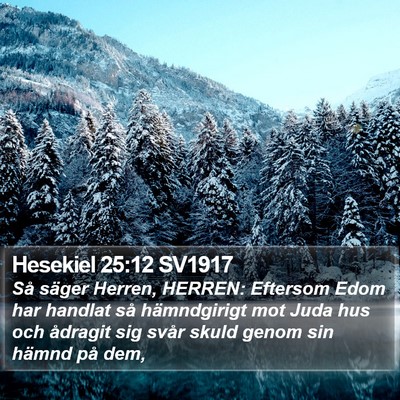 Hesekiel 25:12 SV1917 Bible Verse Image