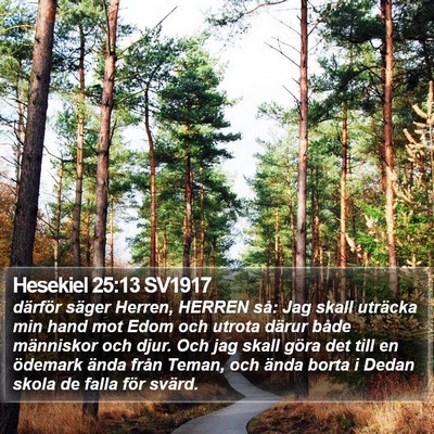 Hesekiel 25:13 SV1917 Bible Verse Image