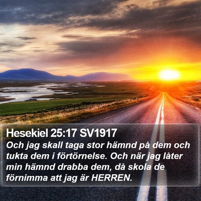 Hesekiel 25:17 SV1917 Bible Verse Image