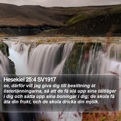 Hesekiel 25:4 SV1917 Bible Verse Image