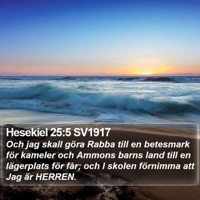 Hesekiel 25:5 SV1917 Bible Verse Image