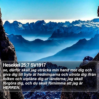 Hesekiel 25:7 SV1917 Bible Verse Image