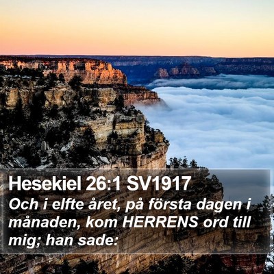 Hesekiel 26:1 SV1917 Bible Verse Image