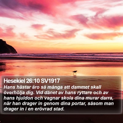 Hesekiel 26:10 SV1917 Bible Verse Image