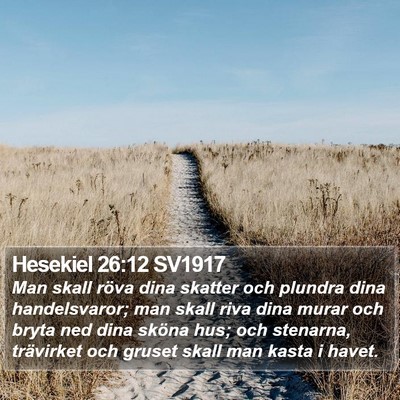Hesekiel 26:12 SV1917 Bible Verse Image