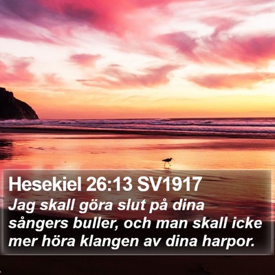 Hesekiel 26:13 SV1917 Bible Verse Image