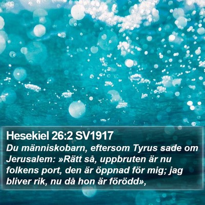 Hesekiel 26:2 SV1917 Bible Verse Image