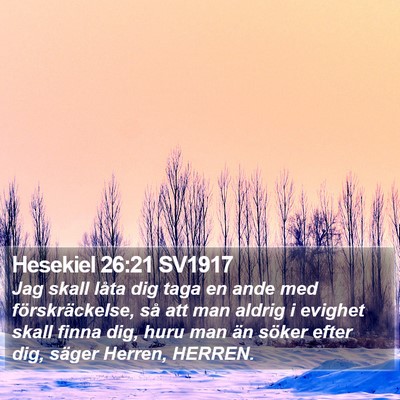 Hesekiel 26:21 SV1917 Bible Verse Image