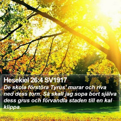 Hesekiel 26:4 SV1917 Bible Verse Image
