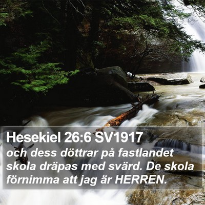 Hesekiel 26:6 SV1917 Bible Verse Image