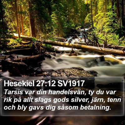 Hesekiel 27:12 SV1917 Bible Verse Image