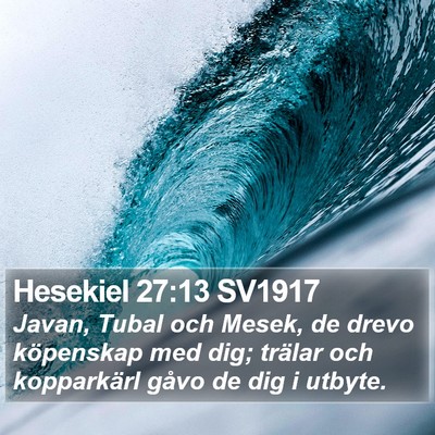 Hesekiel 27:13 SV1917 Bible Verse Image