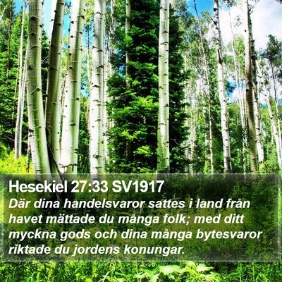 Hesekiel 27:33 SV1917 Bible Verse Image