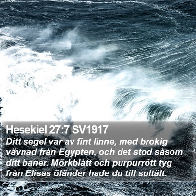 Hesekiel 27:7 SV1917 Bible Verse Image