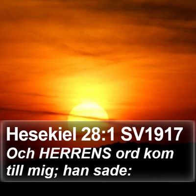 Hesekiel 28:1 SV1917 Bible Verse Image