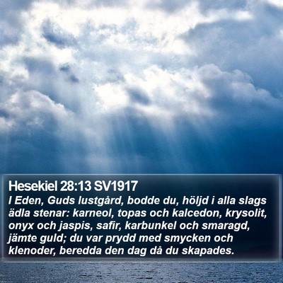 Hesekiel 28:13 SV1917 Bible Verse Image
