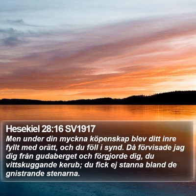 Hesekiel 28:16 SV1917 Bible Verse Image