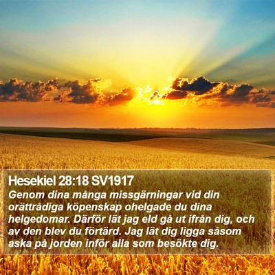 Hesekiel 28:18 SV1917 Bible Verse Image
