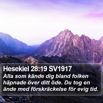 Hesekiel 28:19 SV1917 Bible Verse Image