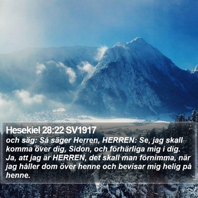 Hesekiel 28:22 SV1917 Bible Verse Image