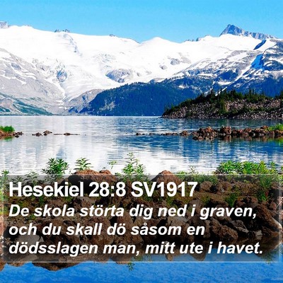 Hesekiel 28:8 SV1917 Bible Verse Image
