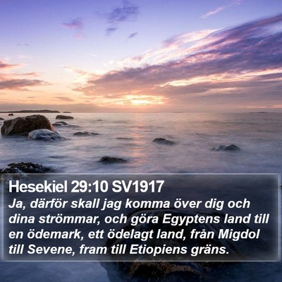 Hesekiel 29:10 SV1917 Bible Verse Image