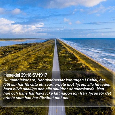Hesekiel 29:18 SV1917 Bible Verse Image
