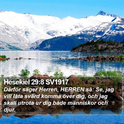 Hesekiel 29:8 SV1917 Bible Verse Image