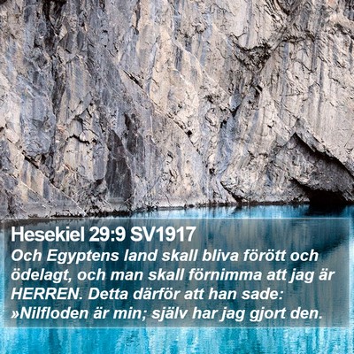 Hesekiel 29:9 SV1917 Bible Verse Image