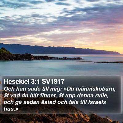 Hesekiel 3:1 SV1917 Bible Verse Image