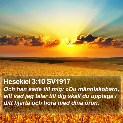 Hesekiel 3:10 SV1917 Bible Verse Image