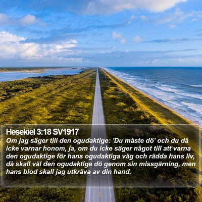 Hesekiel 3:18 SV1917 Bible Verse Image