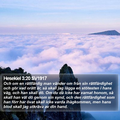 Hesekiel 3:20 SV1917 Bible Verse Image