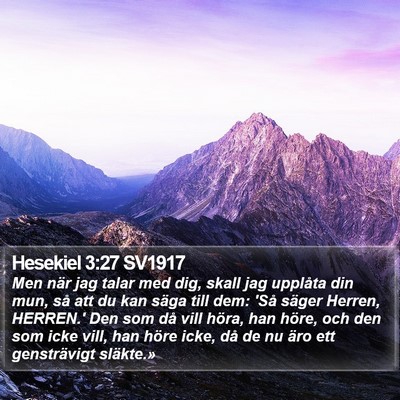 Hesekiel 3:27 SV1917 Bible Verse Image