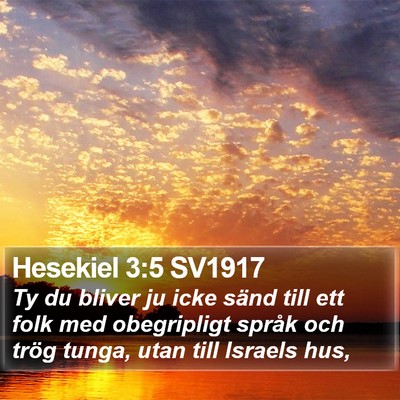 Hesekiel 3:5 SV1917 Bible Verse Image